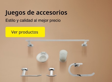 Juegos de accesorios de baño AKUA. Diseño moderno y funcional.