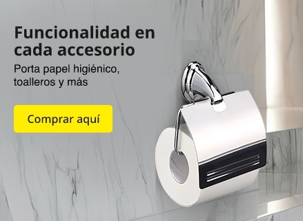 Accesorios de baño: porta papel higiénico, toalleros y más. Comprar aquí.